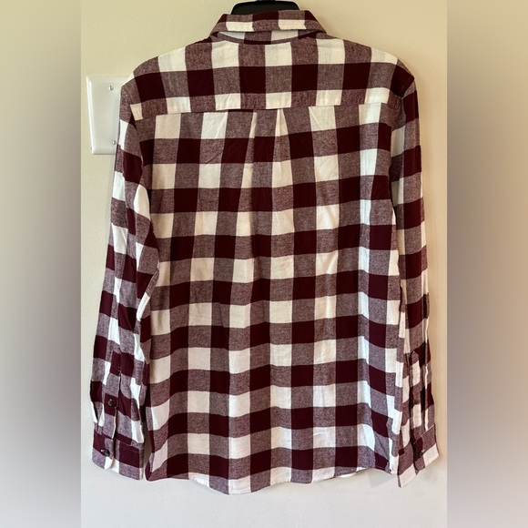 St Johns Bay Men’s Burgundy Buffalo Plaid Button Down Flannel Shirt NWT … - Picture 7 of 8